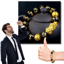 Black & Gold Obsidian Bracelet