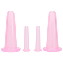 4 Silicone Cups for Facial Massage Cupping