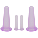 4 Silicone Cups for Facial Massage Cupping