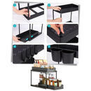 Double-Drawer Kitchen Spice Rack