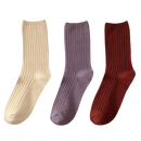 3 Pairs Ribbed Cotton Socks for Women