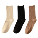 3 Pairs Ribbed Cotton Socks for Women