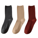 3 Pairs Ribbed Cotton Socks for Women