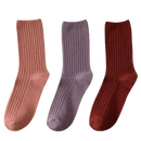 3 Pairs Ribbed Cotton Socks for Women