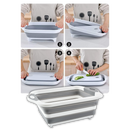 Collapsible Cutting Board with Basket