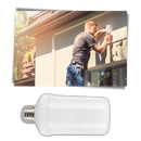 LED Lamp with Flame Effect