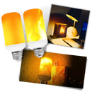 LED Lamp with Flame Effect