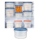Stackable Food Container with Drainer