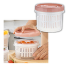 Stackable Food Container with Drainer