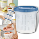Stackable Food Container with Drainer