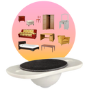 Adhesive Swivel Furniture Wheel