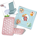 Round Ice Cube Mould Tray Set