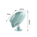 Leaf-Shaped Soap Holder with Drain