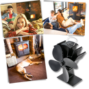4-Blade Heat Powered Stove Fan for fireplaces