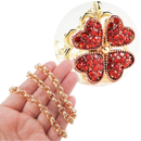 Adjustable 4 Leaf Clover Heart Necklace