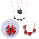 Adjustable 4 Leaf Clover Heart Necklace