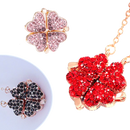 Adjustable 4 Leaf Clover Heart Necklace