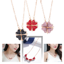 Adjustable 4 Leaf Clover Heart Necklace