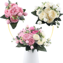 Artificial Silk Peony and Roses Flower Bouquet