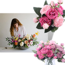 Artificial Silk Peony and Roses Flower Bouquet