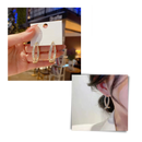 Silver/Gold Cross-Curved Earrings