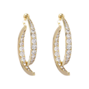 Silver/Gold Cross-Curved Earrings