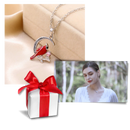 Cardinal Heart Pendant Necklace