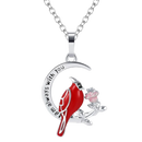 Cardinal Heart Pendant Necklace