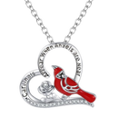 Cardinal Heart Pendant Necklace