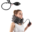 Cervical neck traction inflatable collar
