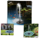 Floating solar water fountain