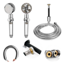 High pressure rotating helix shower head