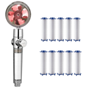 High pressure rotating helix shower head