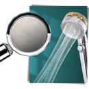 High pressure rotating helix shower head