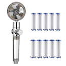 High pressure rotating helix shower head