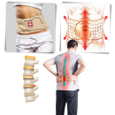 Inflatable decompression lumbar support belt