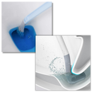 Long handle toilet brush with wall mounted base