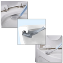 Long handle toilet brush with wall mounted base