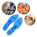 Magnetic acupressure foot insoles