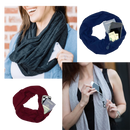 Warm Muffler With Hidden Pocket