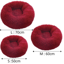 Fluffy Plush Donut Pet Bed