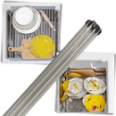 Roll-up stainless steel drainer for dishes and food