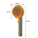 Self-cleaning pumpkin pet brush