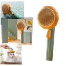 Self-cleaning pumpkin pet brush