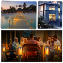 LED Solar Torch Light with flickering flame