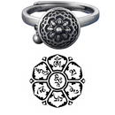 Spinning Buddhist Mantra Ring for Women