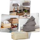 Stylish Linen Basket with Rope Handles