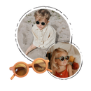 Vintage Round Kids Sunglasses for Ages 1 to 5