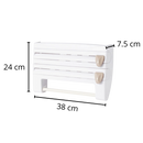 4-in-1 Wall Mounted Plastic Film and Paper Towel Holder