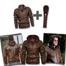 Classic Brown Leather Motorcycle Jacket